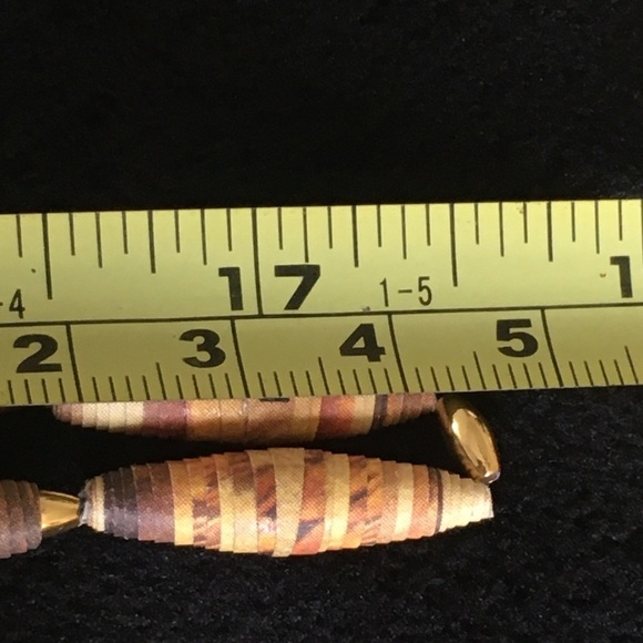 Earth Colored Paper Beaded Long Necklace - Picture 10 of 12